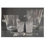 (AO) Lot of 2 crystal cut tumblers, 2 ice