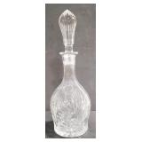 (AO)  Glass decanter. Measures 14 inches tall