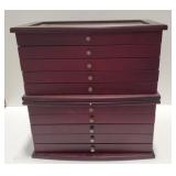 (AO) 2 Jewelry boxes with drawers.  Drawers are