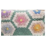 (AO)  OLD QUILT .  In good condition.  Edge of