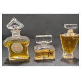 (AO) Lot of 3 perfume bottles.  Guerlain Paris