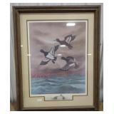 (AP) Large framed duck print 11/25 measuring 33"