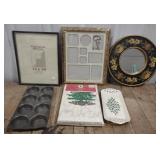 (P) Assorted lot including picture frames, mirror