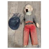 (P) Vintage marionette with broken mouth
