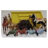 (AT) Plastic Horses & Cowboys w/ Oregon Trail &