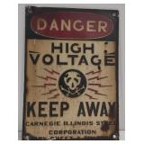 (AT) Carnegie Illinois Steel High Voltage Sign