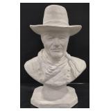 (AT) Ceramic John Wayne Bust approx 15"