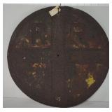 (AT) Vtg 24" Railroad Crossing Sign.  Used.