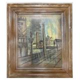 (II) Framed Impressionist Oil Painting (32" x