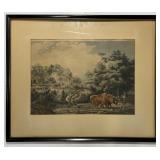 (II) Framed Lithograph Print American Farm