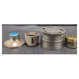 (AO) Vintage Ink Wells approx 2" - 3"