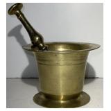 (AO) Antique Brass Apothecary Mortar and Pestle