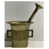 (AO) Antique Brass Apothecary Mortar and Pestle