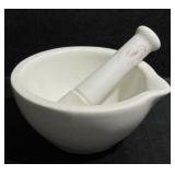 (AO) Antique Ceramic Apothecary Mortar and Pestle