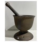 (AO) Antique Iron Apothecary Mortar and Pestle
