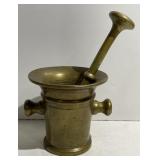 (AO) Antique Brass Apothecary Mortar and Pestle
