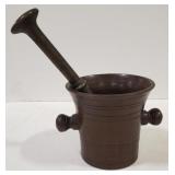(AO) Brass apothecary mortar and pestle.