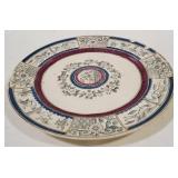(AO) Old plate.  Has several chips.Tooto BG&W