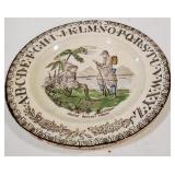 (AO) Old ABC plate Crusoe rescues Frigay.  Made