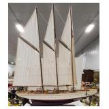 (AO) LG ship with sails model with base.