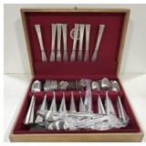 (AO) International pewter silverware set.