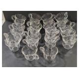 (AO) Lot of 26 Candlewick cups.  They measure