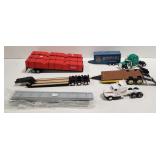 (DJ) Lot of die cast trucks, trailers and other