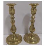 (AO) Set of Two Small Brass Candle Holders