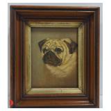 (AO) Wooden Frames Canvas Painting of a Pug by