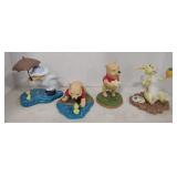(S) Winnie the Pooh Walt Disney statues the