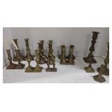 (AO) Flat of Small Brass Candle Holders. Tallest
