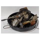 (DL) Car Compass Mini Desk Fan Clamp Metal Pan