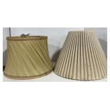 (DL) 11" x 13" vintage yellow swirl lampshade and