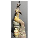 (DL) African Woman Decorative Figurine