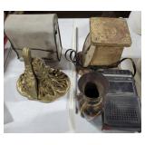 (DL) lot of misc items. Cassette player, book