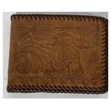 (DL) Hand Tooled Leather Wallet