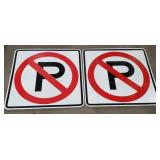 (DL) Metal Sign, No Parking, (24"×24") (bidding