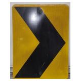 (DL) Metal Size Arrow Hazard 24" x 18"