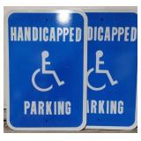 (DL) Metal Signs Handicapped 18" x 12" (Bidding