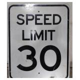 (DL) Metal Sign Speed Limit 30 30" x 24"