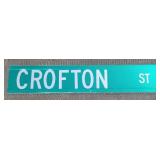(DL) Crofton Street sign (6" x 30")
