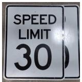 (DL) Metal Sign Speed Limit 30 30" x 24" (Bidding