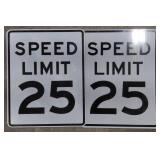 (DL) Metal Sign Speed Limit 25 30" x 24" (Bidding