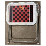 (DL) Vtg. Game Board Folding TV Tray