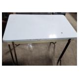 (DL) vintage porcelain kitchen table. 40" x 25.5"