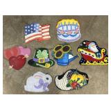 (DL) Holiday Hanging Metal Signs