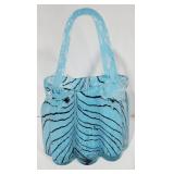 (DL) glass purse. 13" T