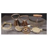 (AB) Primitive food choppers, churm parts, cast