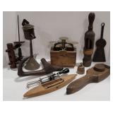 (AB) Lot Of Primitive Kitchen Tools. Includes