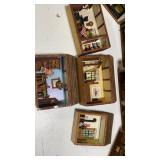 (AR) wall mount handmade mini village from 5" to